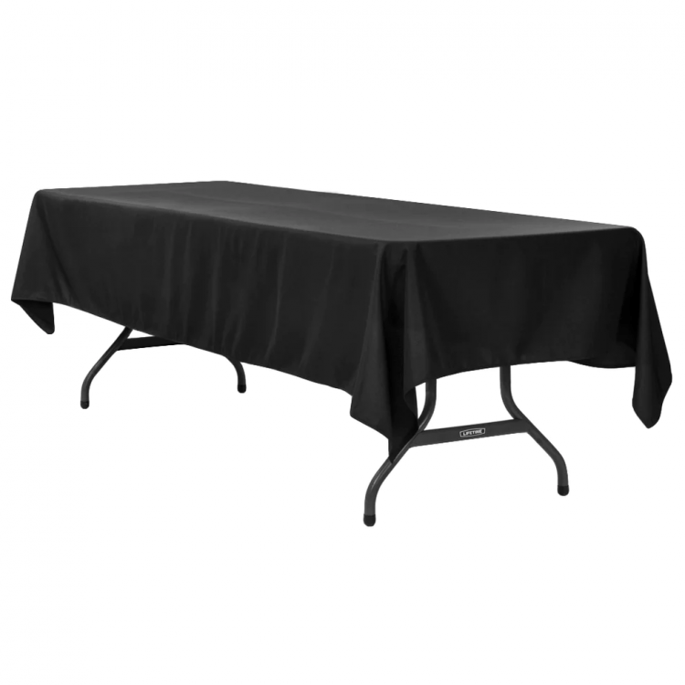60 x 102 Black Rectangle Table Linen