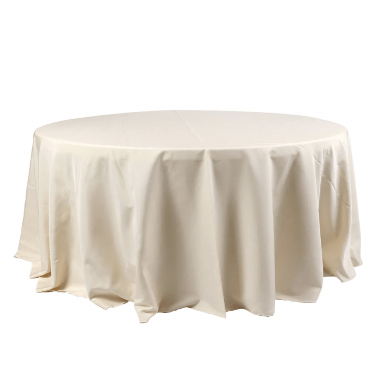 120 Beige Round Table Linen
