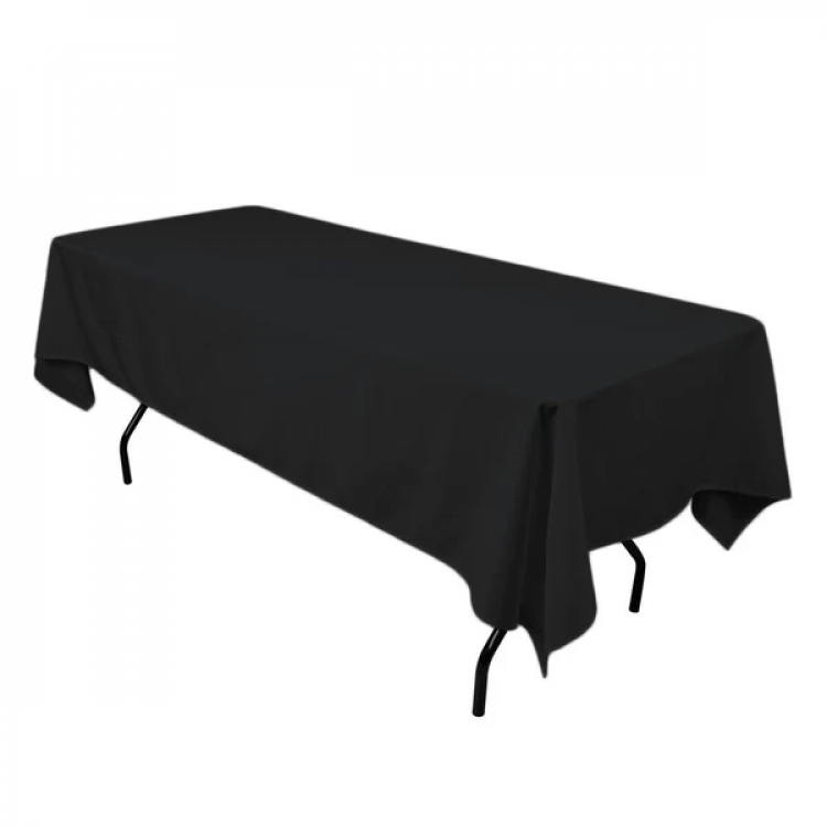 60 x 126 Black Rectangle Table Linen