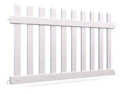 6' White Picket Fence Panel