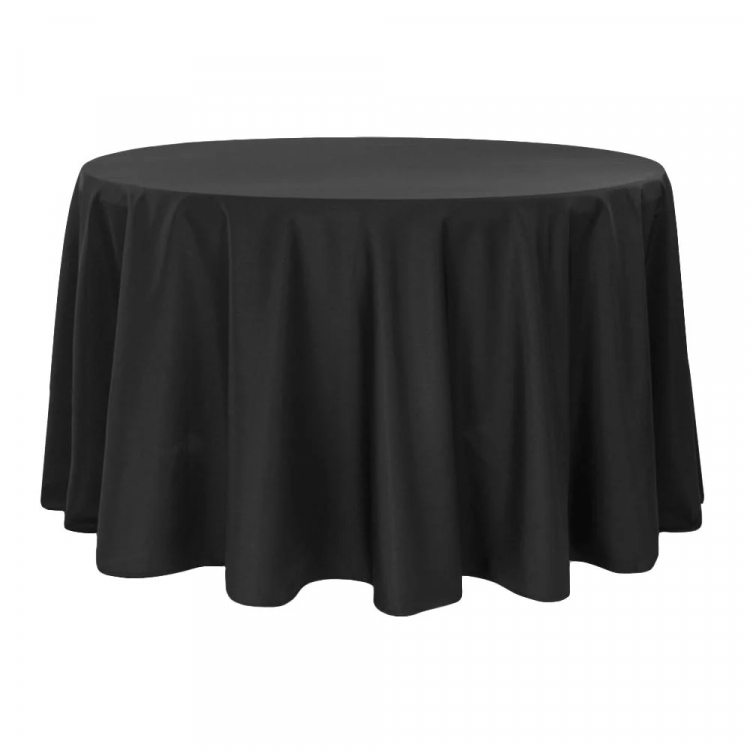 108 Round Black Table Linen