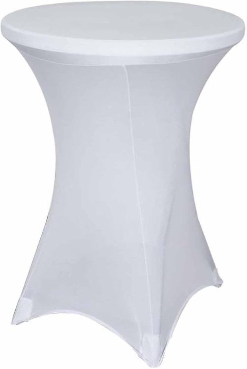 White 36 Round Cocktail Table Linen