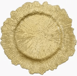 Gold - Floral Charger