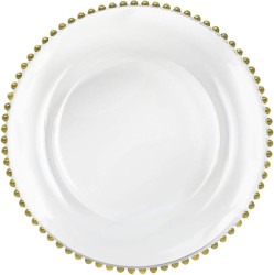 Gold - Beaded Charger